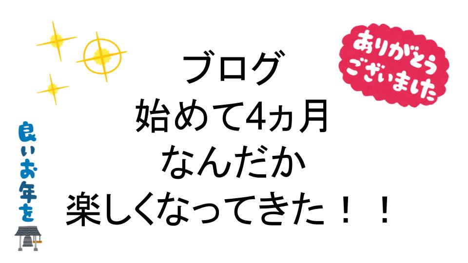 ブログ初心者4ヶ月目